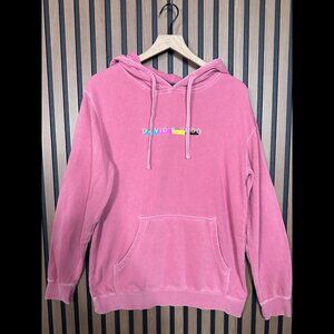David Dobrik Sweater Hoodie M / L Adults Faded Pink Fleece Pullover Vlog Squad